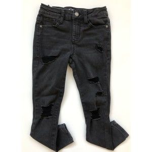 Art Class Black Distressed Skinny Jeans Adjustable Waist Girls Size 8